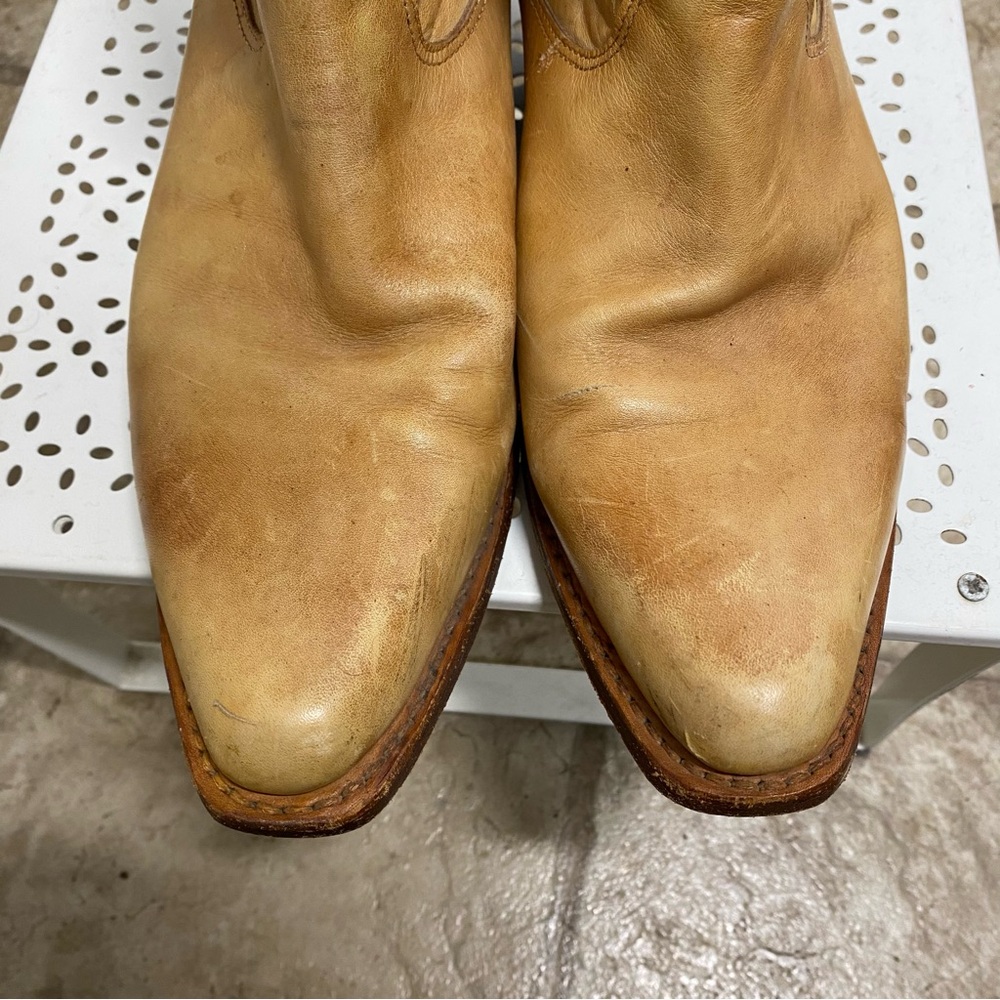 Bed Stu Women’s 7.5  Cowboy Bench Studded Star Ankle Boots Cobbler Leather - Picture 5 of 10